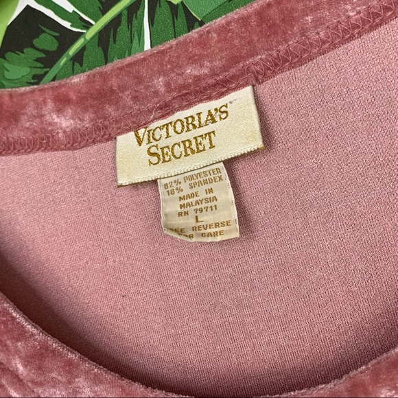 Vintage Gold Label Victoria's Secret Velvet Sleep Shirt Oversized T-Shirt Gown - Picture 5 of 7